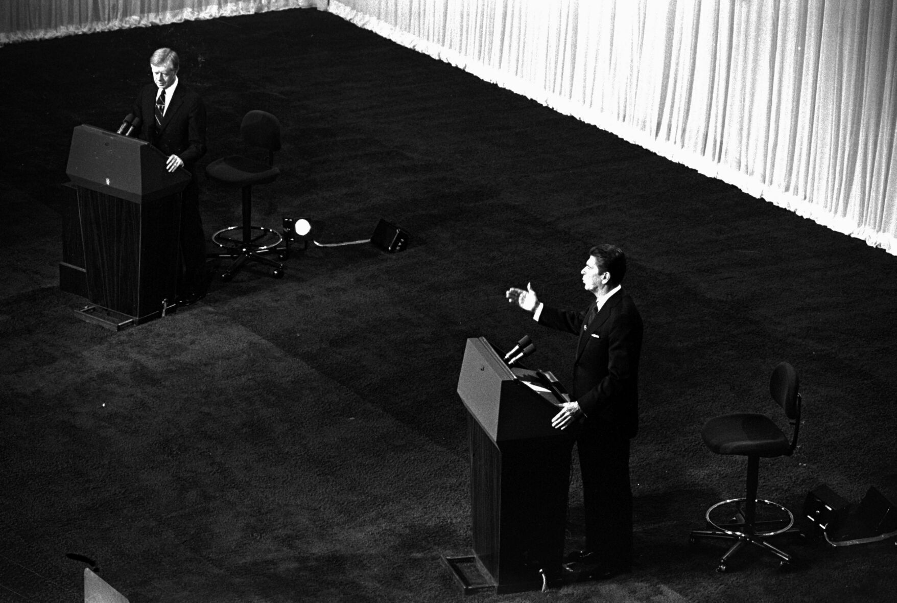1980: Jimmy Carter and Ronald Reagan